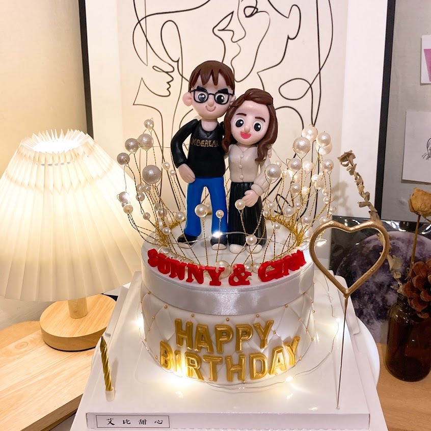 艾比甜心翻糖蛋糕/軟陶鐘罩