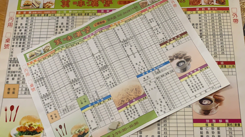 美味漢堡淡大店早午晚餐